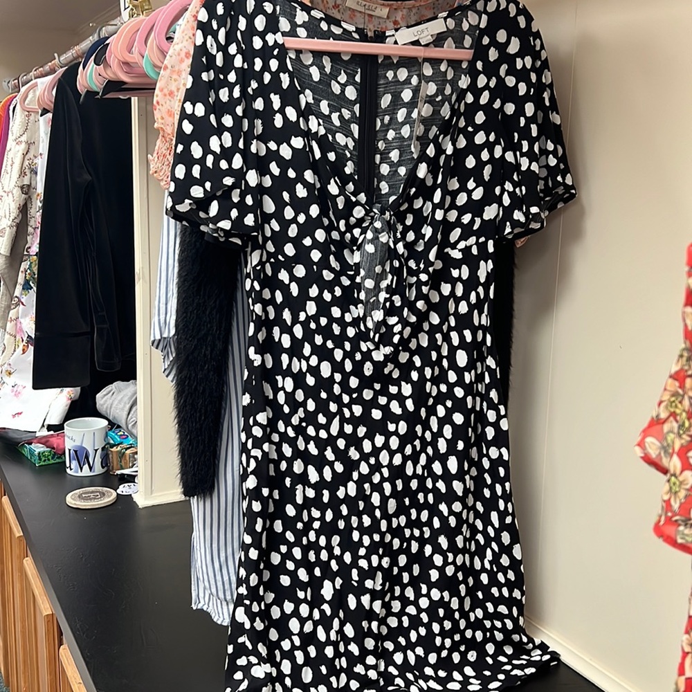 Loft Black and White dress